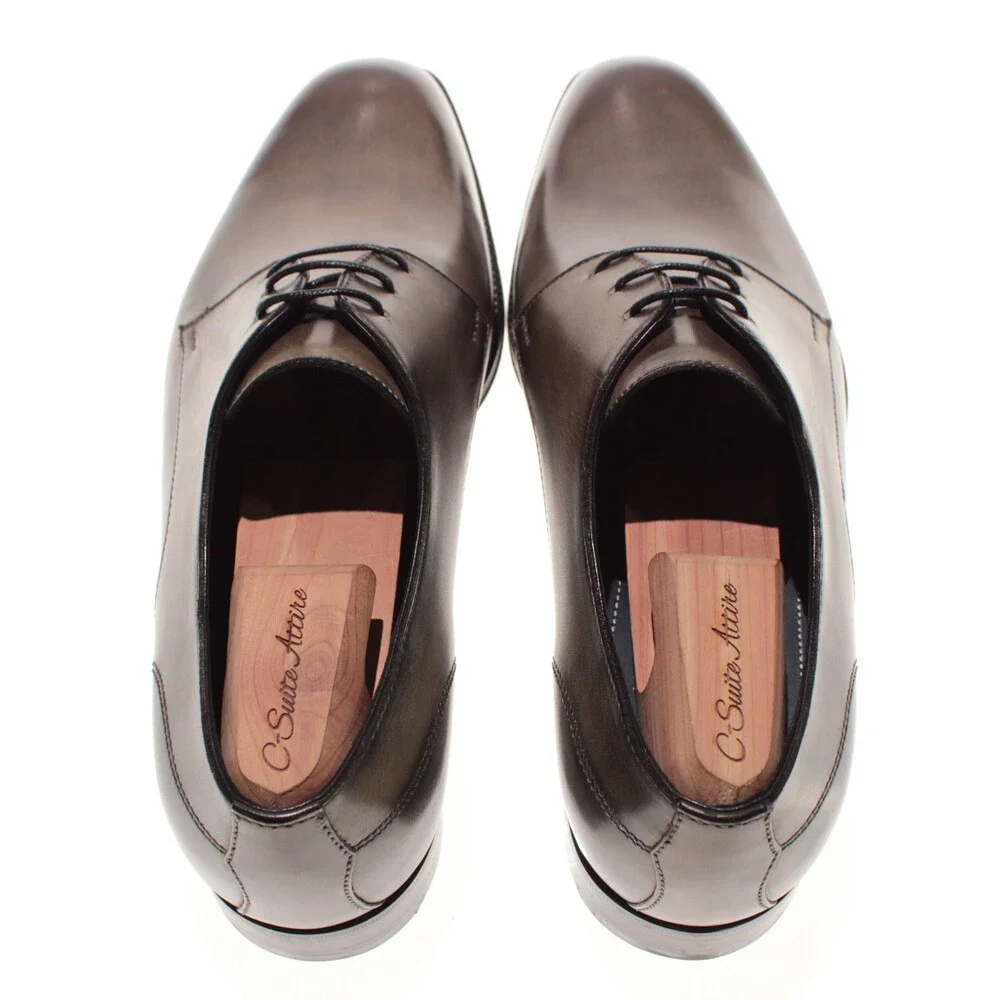 Di Bianco NWB Derby Dress Shoes Size 42.5 (US 9.5) Green Leather Made in Italy